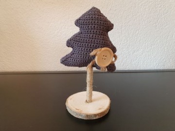Kerstboom klein donkergrijs