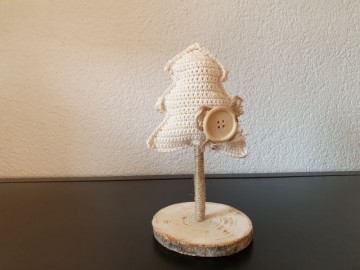 Kerstboom klein gebroken wit