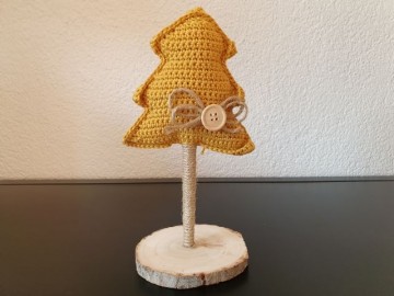 Kerstboom klein ockergeel